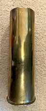 WW1 18 Pound Brass Shell Case 1917 Trench Art Poker Stand 12x4"  Military (314)