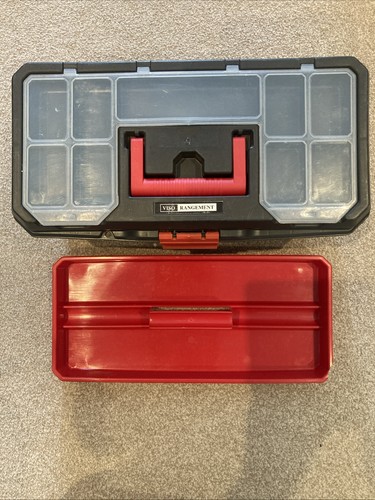 Black red plastic - &, box