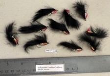 Ten #10 Black Zonker Flies
