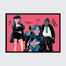 GORILLAZ BAND SIGNED AUTOGRAPH
