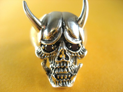 Biker devil skull - skull, ring
