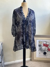 M&S Chiffon Tunic Top Size 14