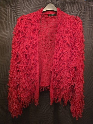 Loop shaggy cardigan red size - loop,
