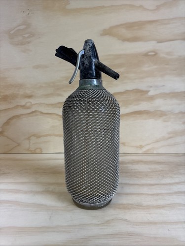 Vintage glass soda syphon with - glass,