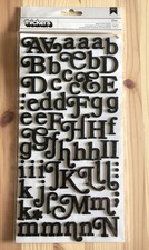 American Crafts Thickers Black Glitter Foam Stickers Alphabet Crafting