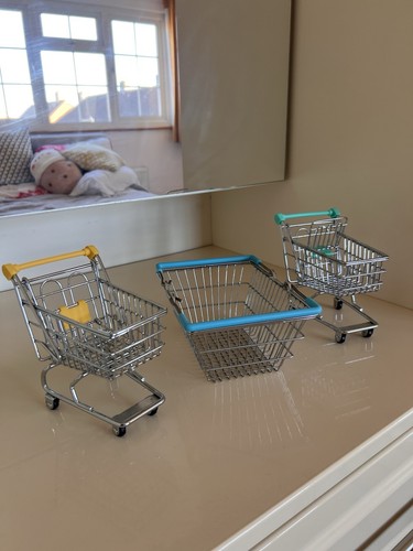 Silver metal supermarket - metal,