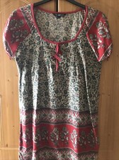 Ellie Louise Ladies Print Tunic Top Size L VGC