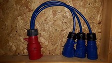3 phase 32amp (3P+N+E) 415v-3 x 16amp 240v commando sockets Splitter 2.5mm cable