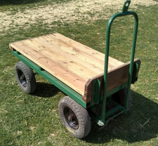 Heavy duty four wheel trolley / cart for garden or smallholding