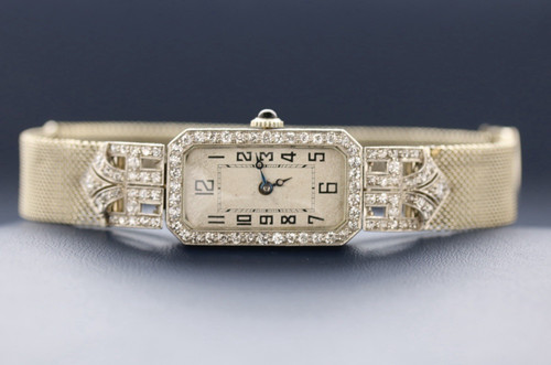 Platinum art deco diamond set - platinum,