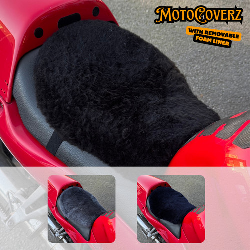 Motorcycle sheepskin seat pad - motorcycle,