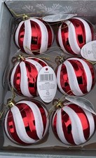 80mm Swirl Ball Candy Cane