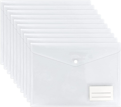 Clear plastic wallets - clear, a4