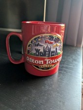 Alton Towers Resort Mug 2009 Extra Large Jumbo Red 3D Embossed