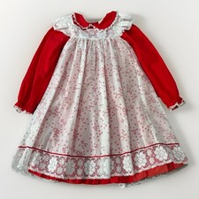 VTG Bryan 2pc Red & White Lace