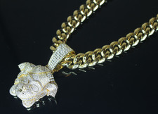 14k STAMPED XL Medusa Pendant