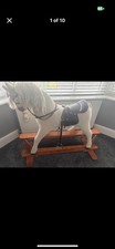 M J Rocking Wooden White Children’s Wooden Rocking Horse