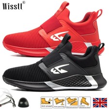 Mens Women Work Boots Safety Trainers Steel Toe Cap Shoes Mesh Hiking Sneaker