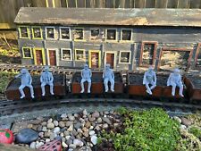 6 x 16mm sitting Brakemen Garden Railway People SM32 1:19 Figure Primed