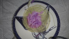 Beautiful JACQUES VERT Beige & Purple Hatinator/Fascinator Headband