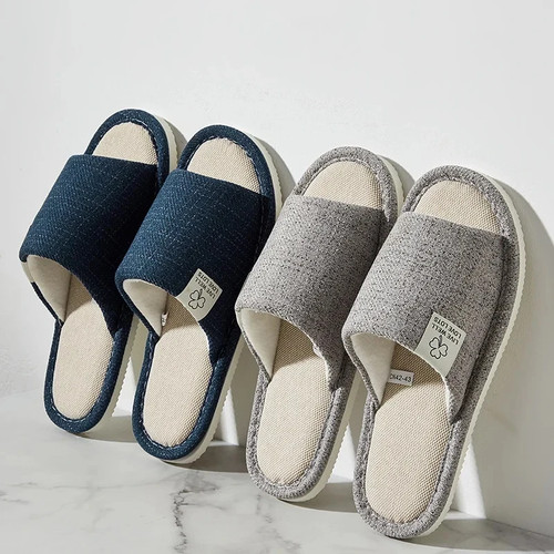 New linen open toe - linen, slippers