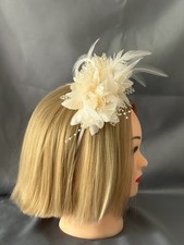 Cream fascinator  with Beautiful Arrangement for Wedding Or Races
