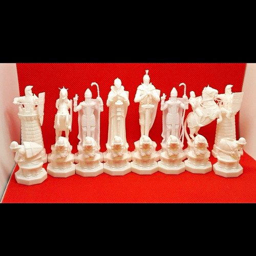 Medieval themed plastic chess - themed,