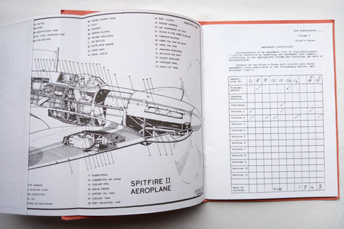 Pilot notes spitfire 11a - pilot's,