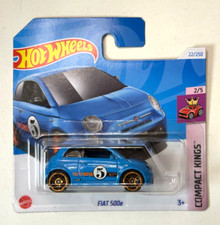 Hot Wheels Fiat 500e Blue EV