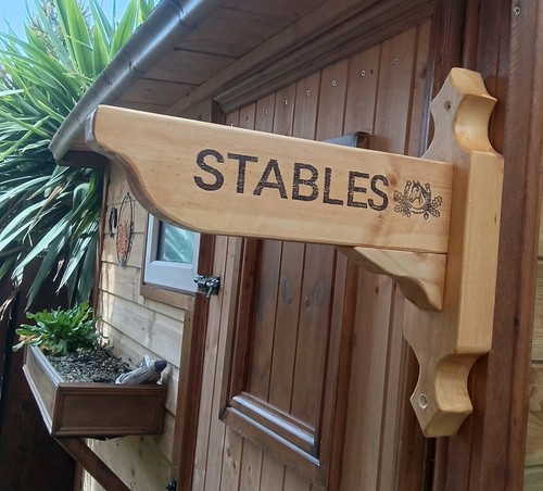Wooden rustic horse - wooden,