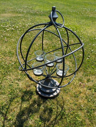Globe lantern metal tealight - lantern,