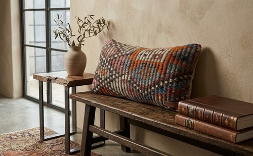 Turkish wool kilim cushion - wool,