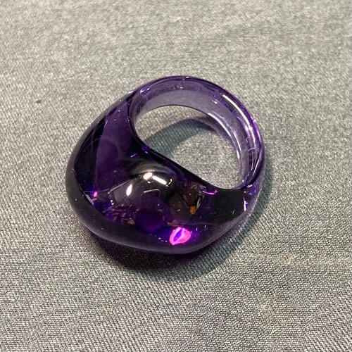 Baccarat crystal ring purple - crystal, ring,