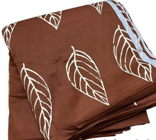 Cotton Fabric Brown Leaf