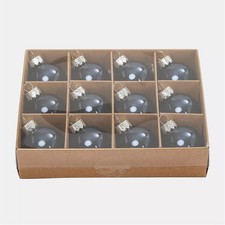 12pk 35mm GLASS BAUBLE DARK