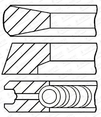 Piston ring set 444900 - piston,