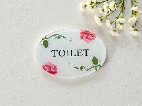 Bathroom toilet door sign - bathroom,