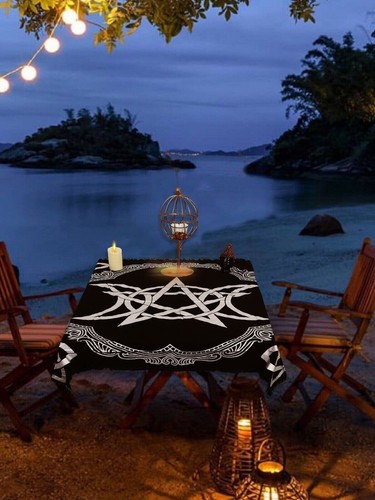 Pentagram sun moon altar cloth - sun,