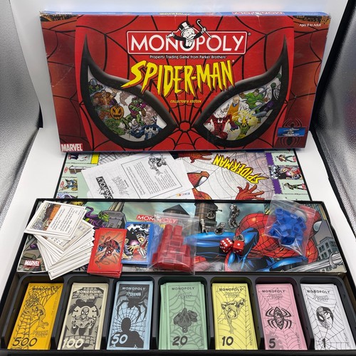 2002 spider man monopoly - monopoly, board