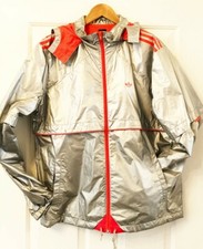 Adidas Originals Silver Metallic Rain Jacket Large (L) Ian Brown Liam Gallagher 
