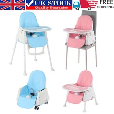 4-in-1 Adjustable Baby High Chair - Convertible Feeding Seat Toddler Table Chair