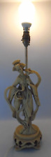 VINTAGE RESIN GEISHA GIRL FIGURE TABLE LAMP BASE CREAM IVORY COLOUR PLEASE READ