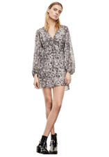 The Kooples Light Short Dress UK 10 Black Ecru Metallic Silver Detail RRP £310