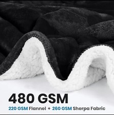 Large Sherpa Blanket Soft Warm