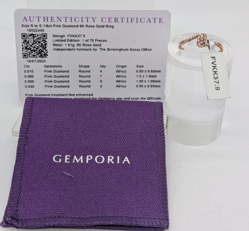 Gemporia 9ct rose - gold, pink