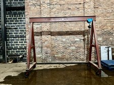 Mobile 'Pelloby A' Frame Gantry Crane with 1 Ton Chain Hoist. Collect HALIFAX.