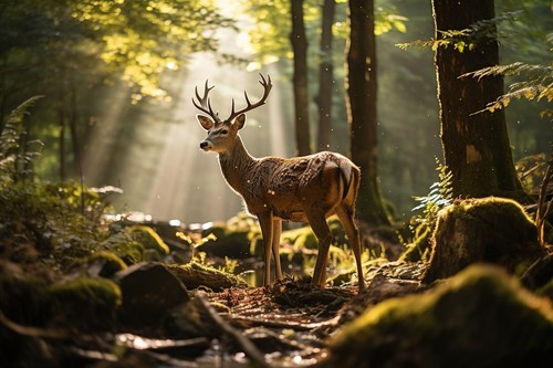 Stag deer canvas - canvas, picture