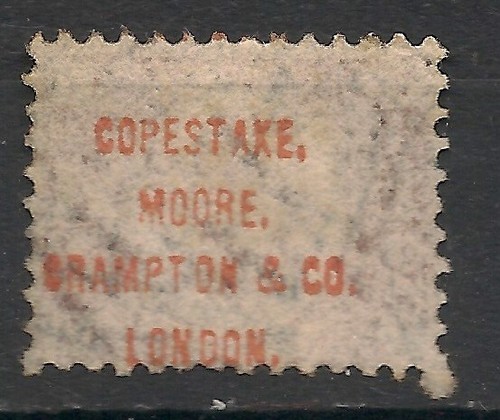 Stamps 1858 half penny red - half,