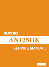Suzuki AN125H-99500-31290-01E OEM Service Manual
