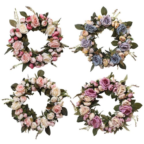 Artificial door wreath rose - artificial,